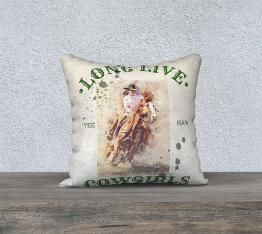 Throw pillow case 18x18 "Cowgirls"