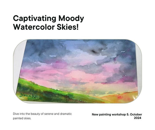 Live painting workshop "Moody Skies"